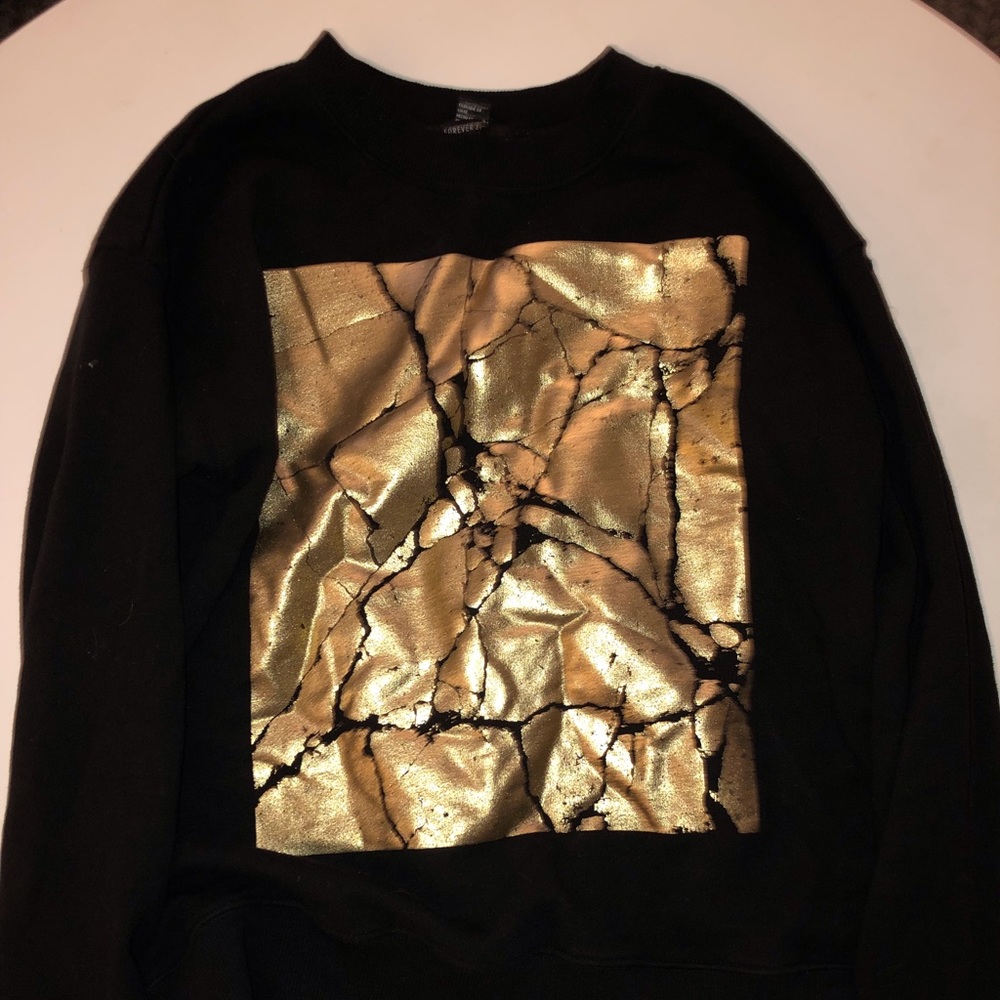 Gold metallic sweater